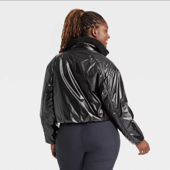 Women's Midweight Puffer Jacket - All In Motion Black XXL - Picture 2 of 4